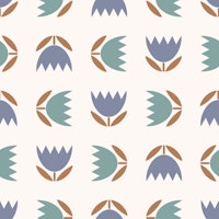 Minimal Scandi Tulip Moody Blue Teal wallpaper