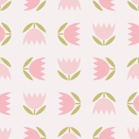 Minimal Scandi Tulip Pastel Pink wallpaper
