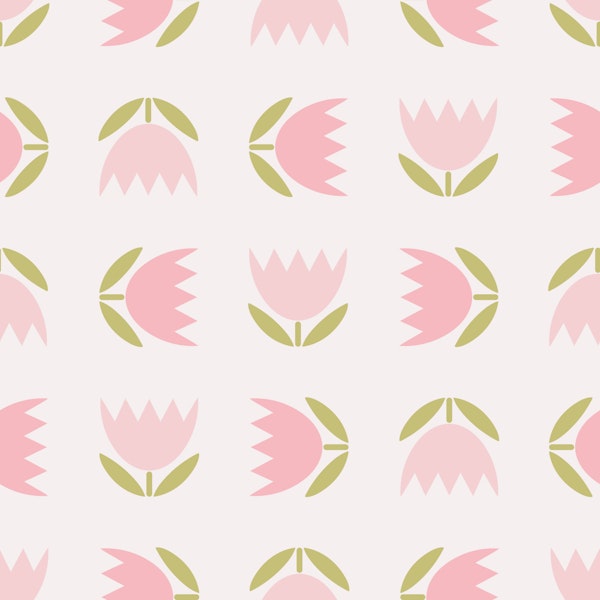 Minimal Scandi Tulip Pastel Pink