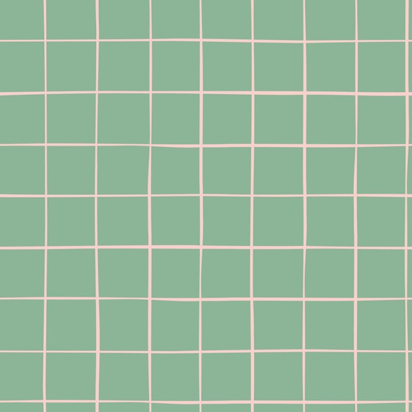 Large Modern Square Check Mint and Pink