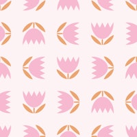Minimal Scandi Tulip Warm Tones wallpaper