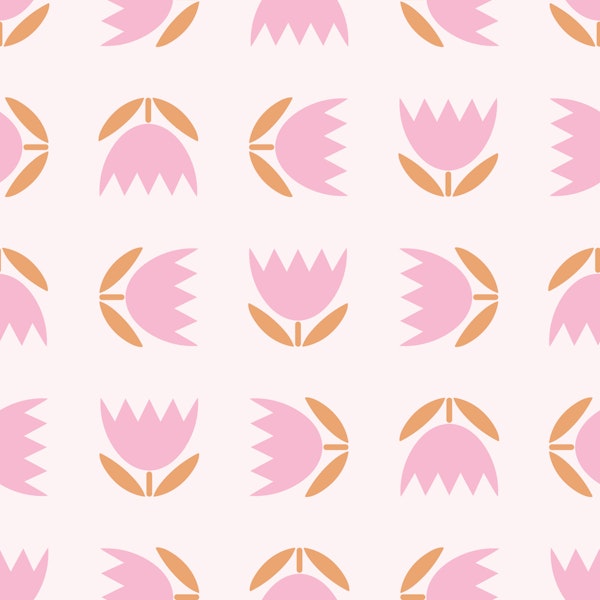 Minimal Scandi Tulip Warm Tones