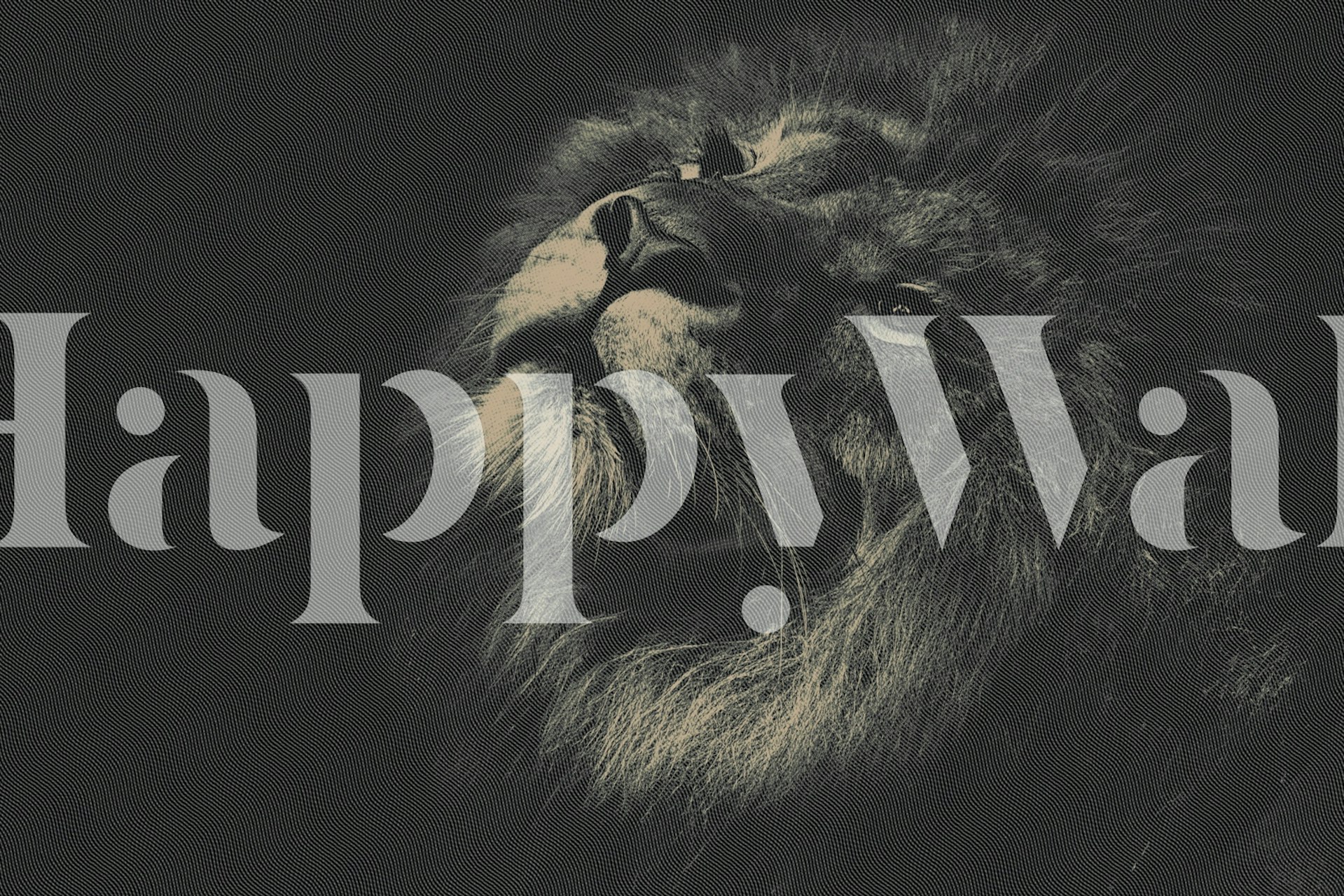 Elegant lion wallpaper in a stylish room