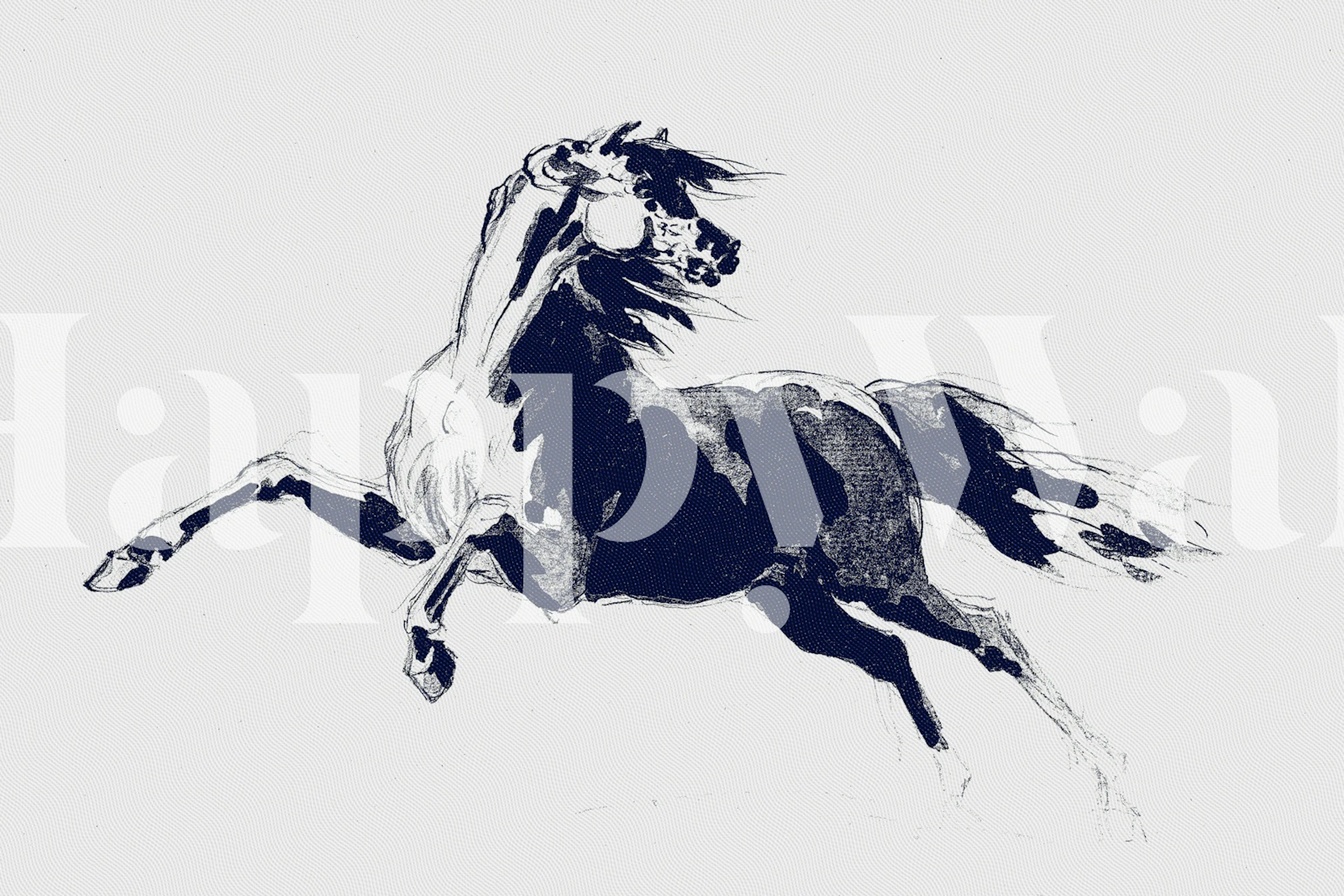 Hestetapetdesign i et rum