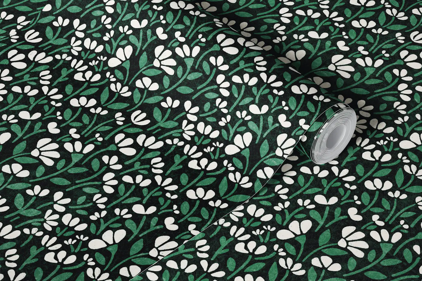 Hanny - green wallpaper roll