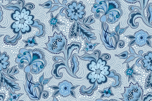 Boho flower flow Blue