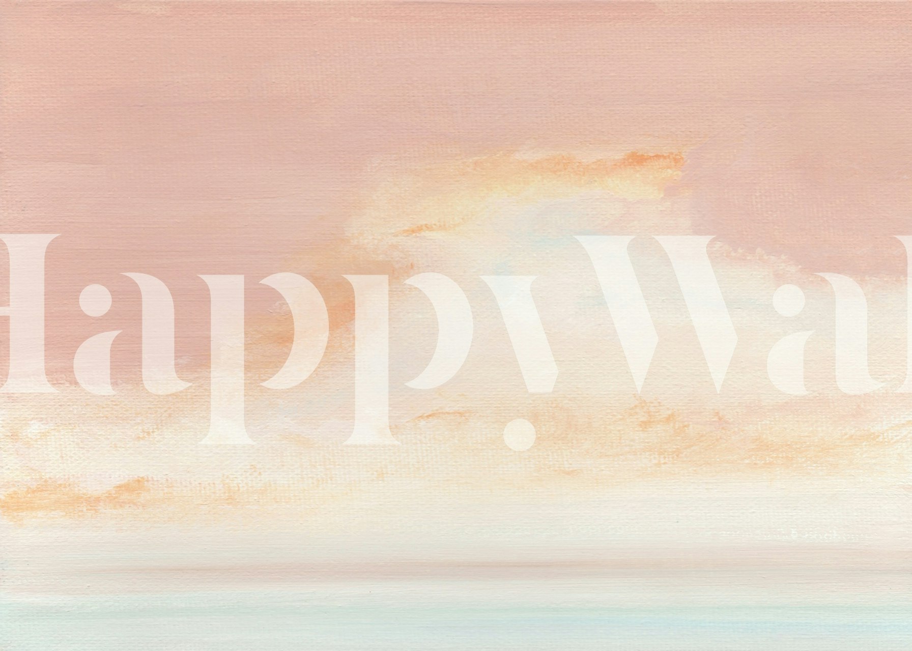 Minimal Coastal Sunrise wallpaper in a room