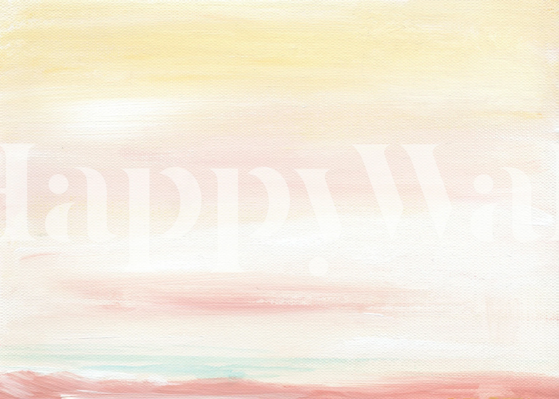 Soft Blush Sky Gradient wallpaper in a room