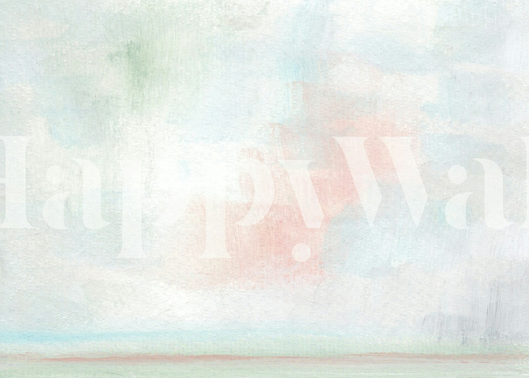 Lyserød blå himmel tapet i et rum