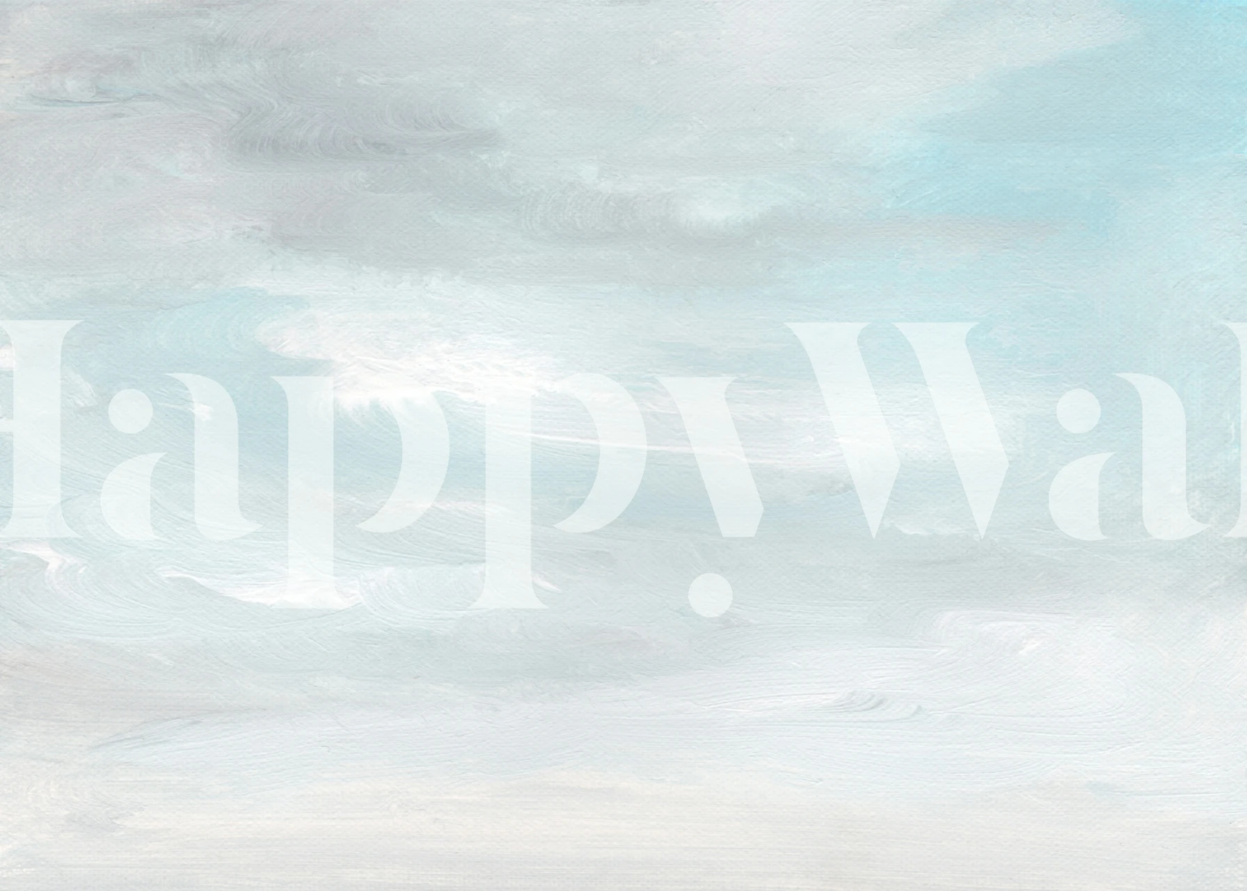 Minimal Coastal Sky Tones wallpaper in a room