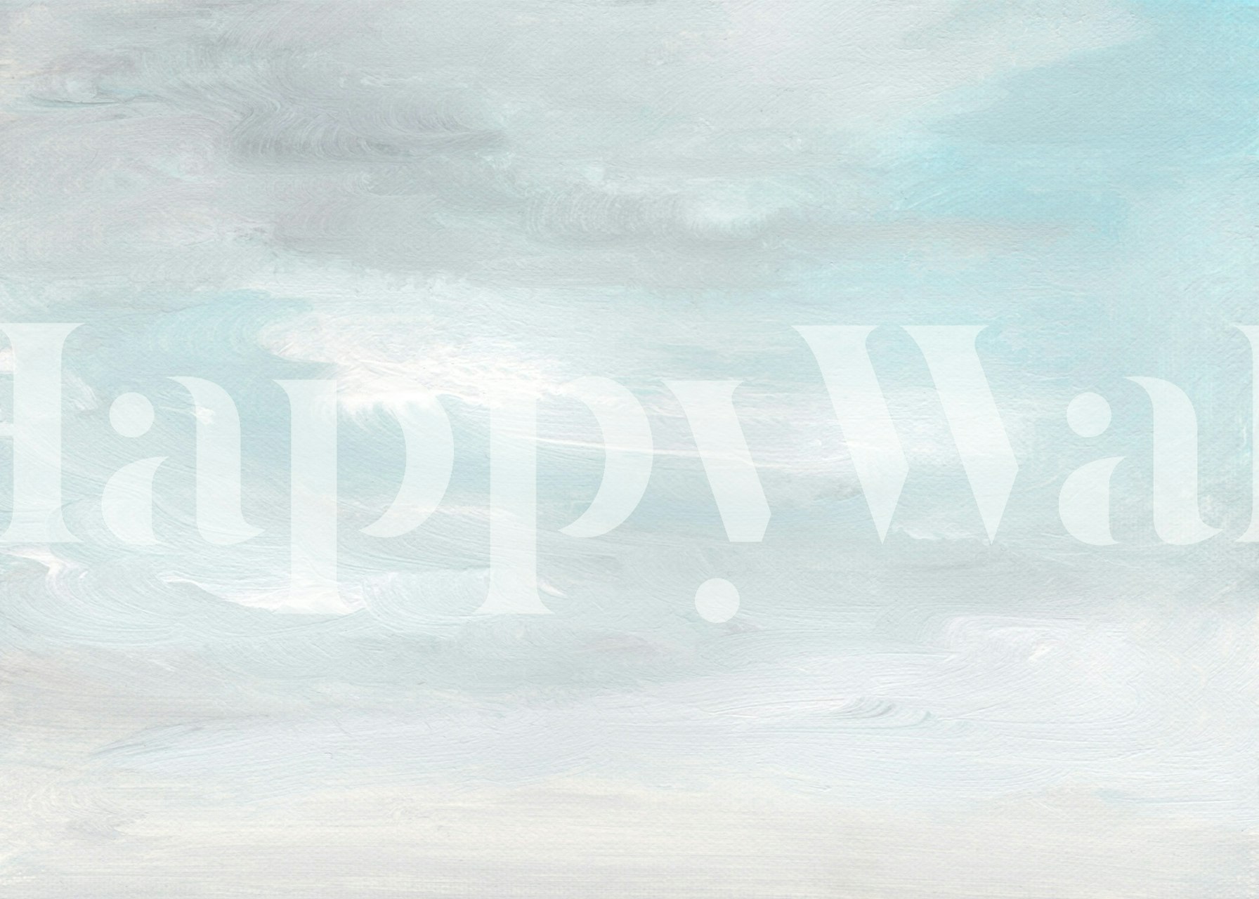 Minimal Coastal Sky Tones wallpaper in a room