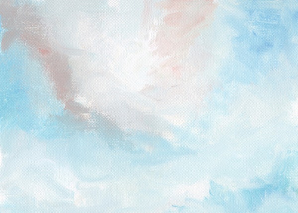 Pastel Cloudscape Blue and Blush
