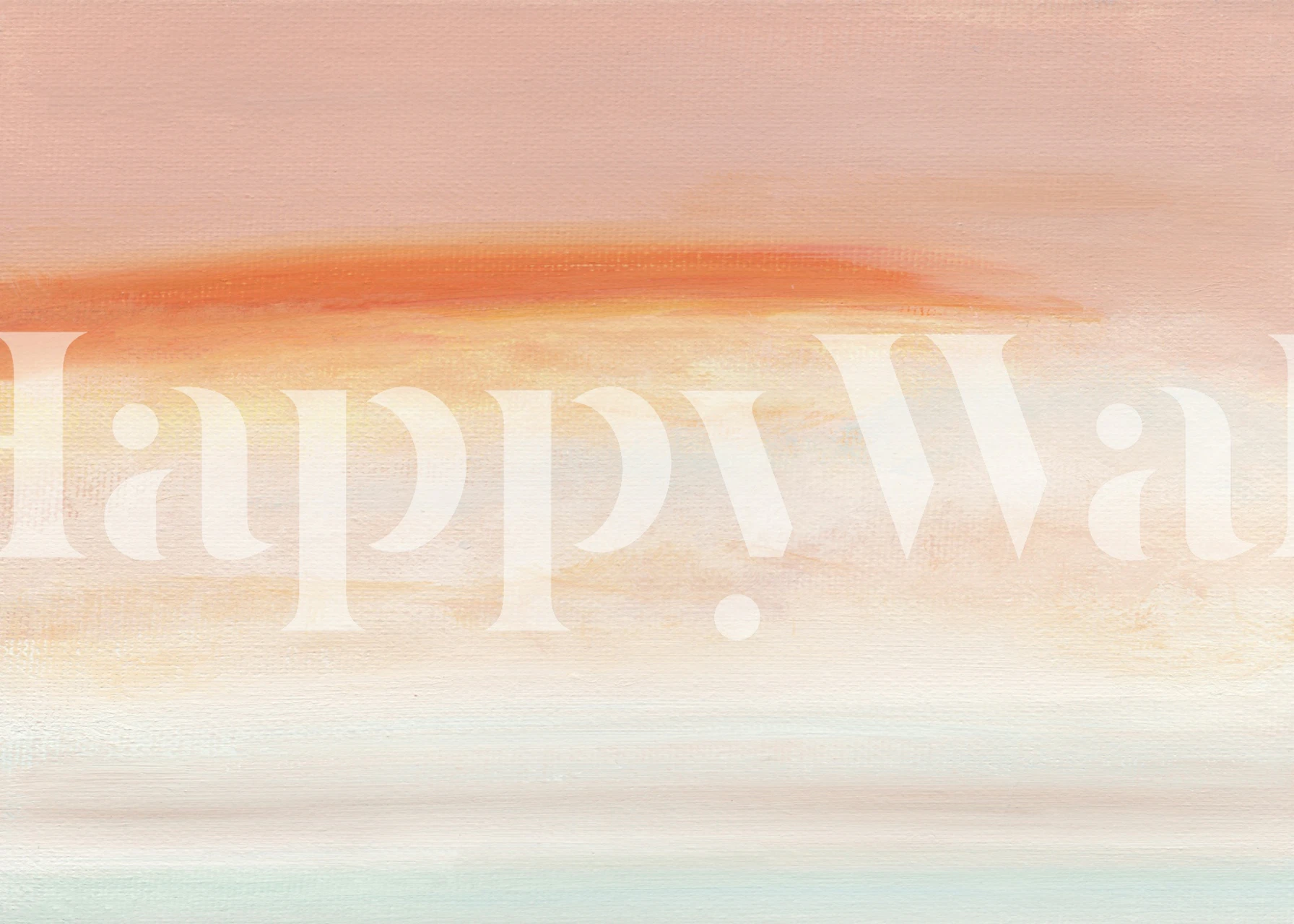 Minimal Coastal Sunset Wash wallpaper in a room