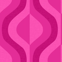 dopamine sixties ogee pink tapete