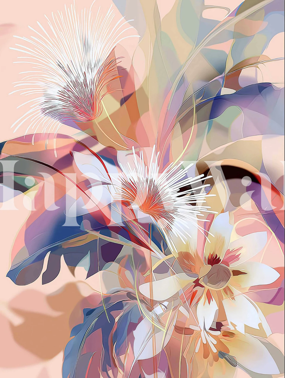 Papier peint floral Dream Room dans un intérieur moderne