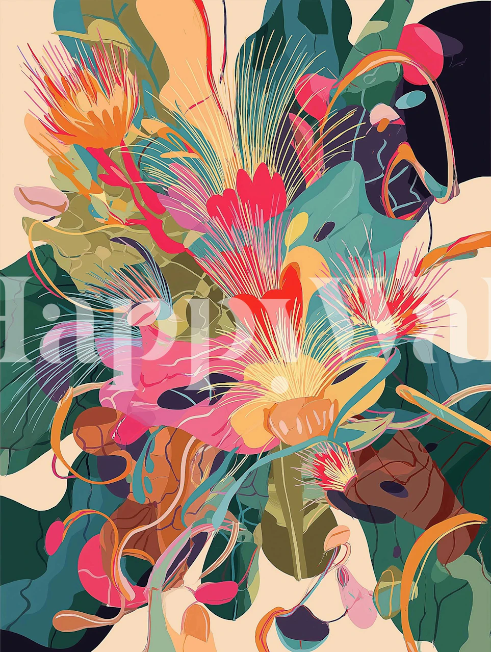 Mad Hatter wallpaper in a room