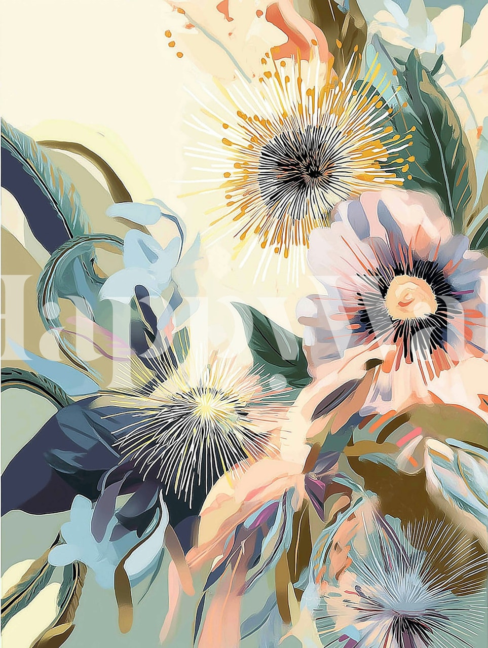 Somerset Field wallpaper displayed in a room