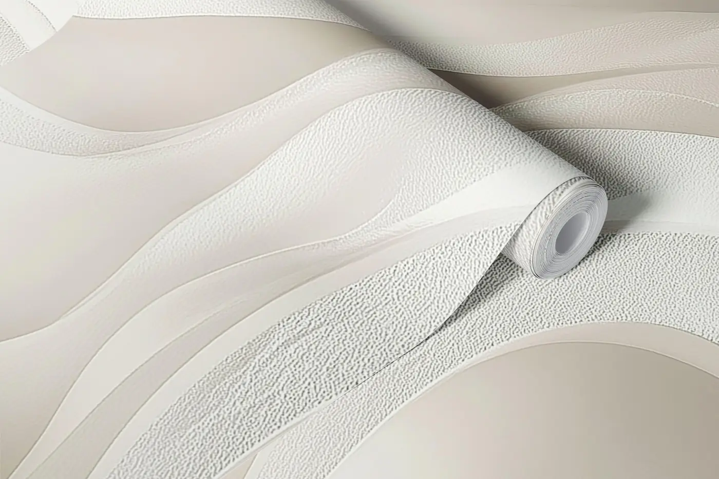 Elegant Neutral Wave Layers wallpaper roll