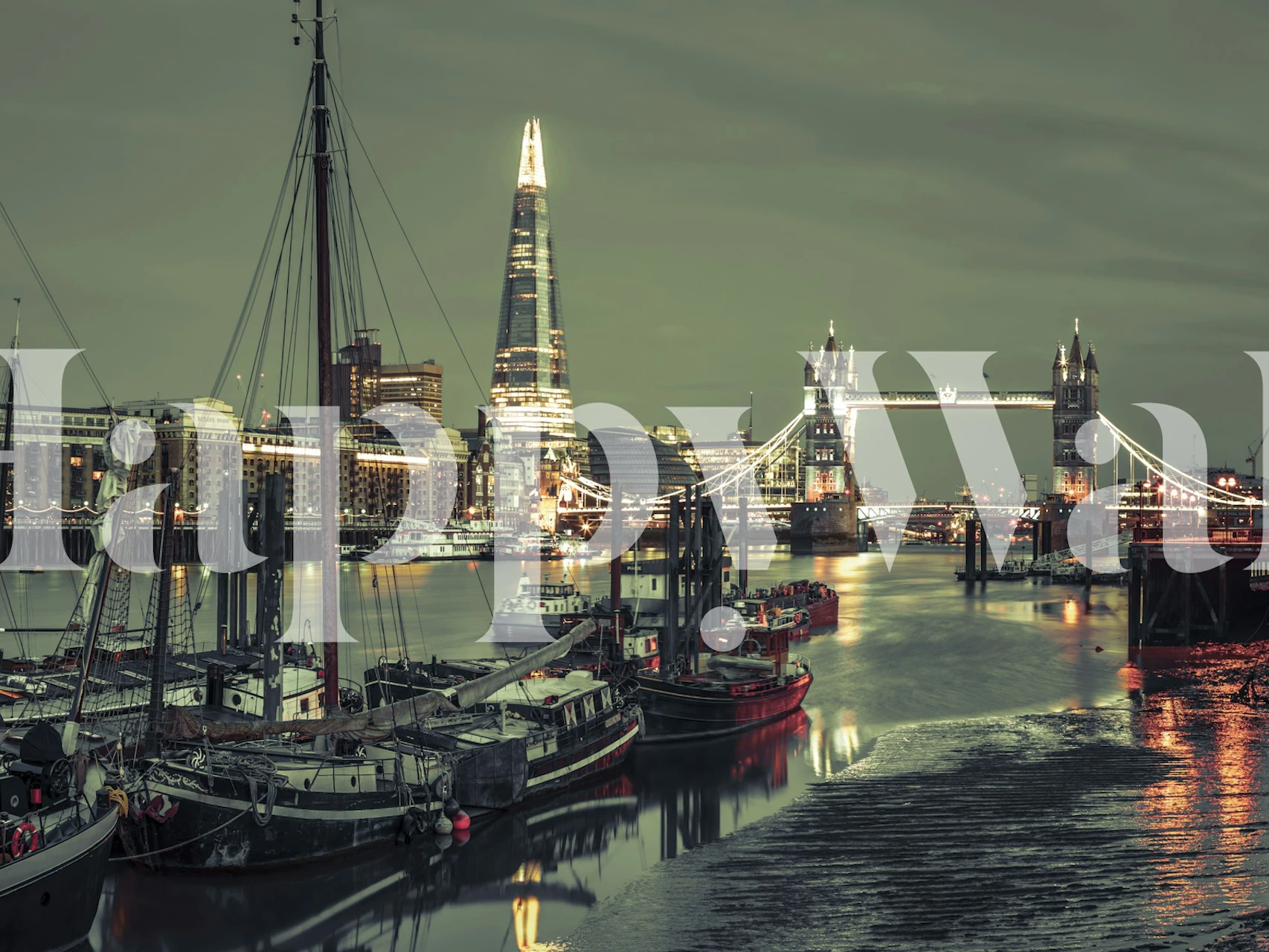 Wallpaper of The Shard in a room setting