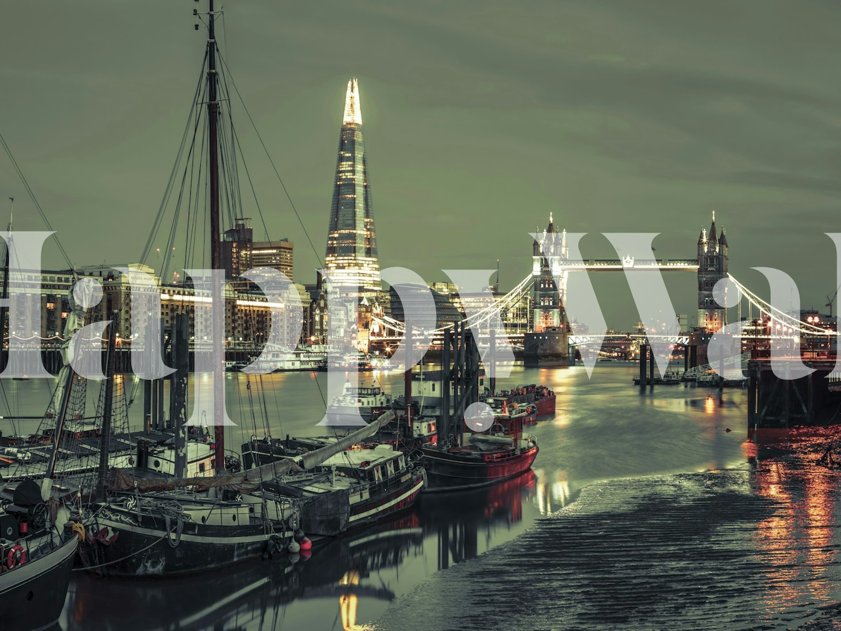 Wallpaper of The Shard in a room setting