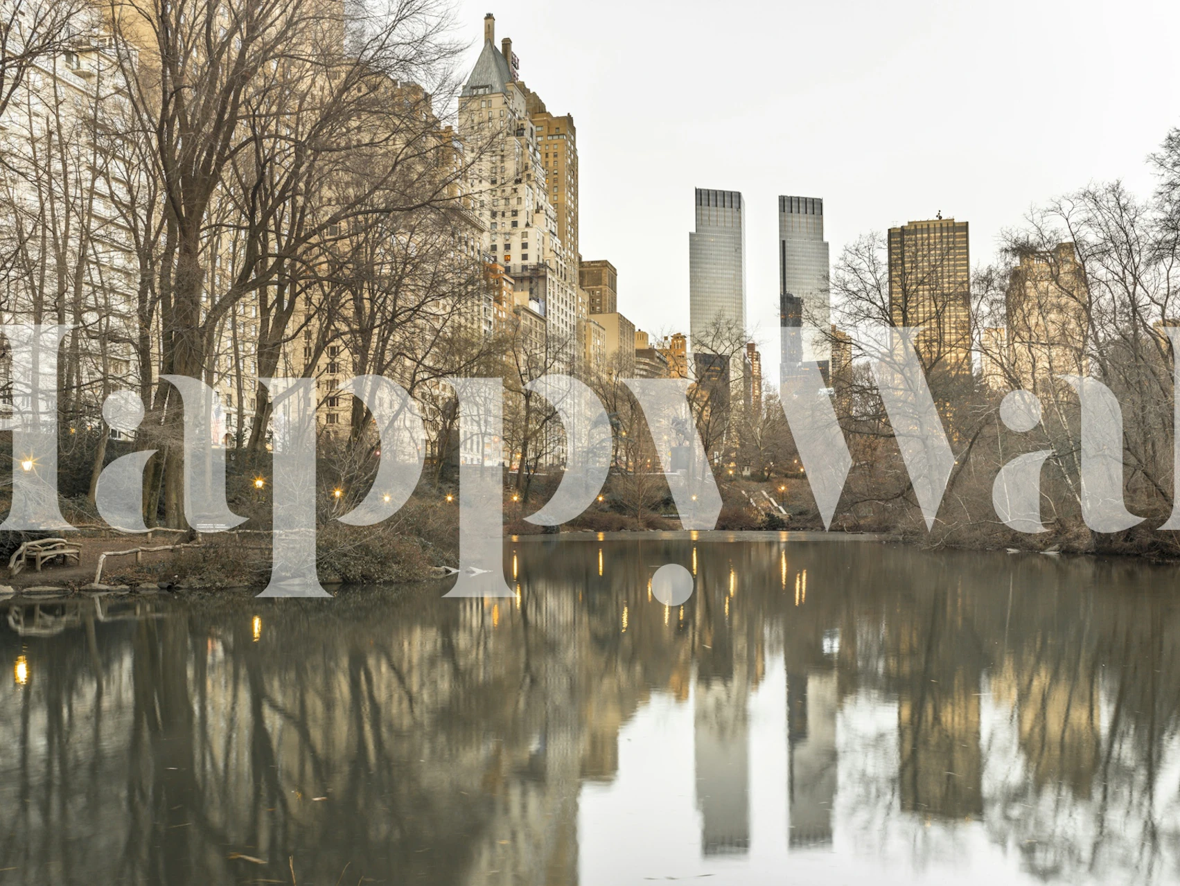 Central Park Lake City Reflections tapetas kambaryje