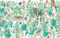 Tropical Jungle Safari Collage wallpaper