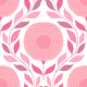 Pastel pink folk flower repeat