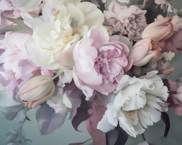 Pastel Peonies and Tulips