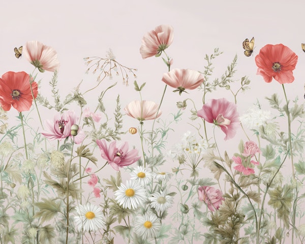 Romantic Poppies and Daisies