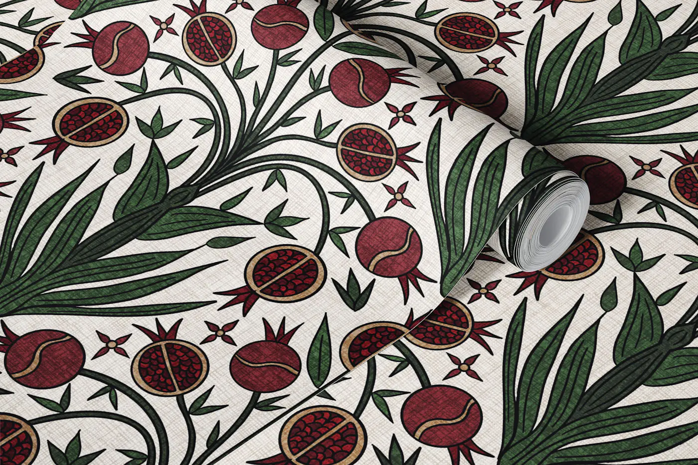 Pomegranate Suzani Garden wallpaper roll