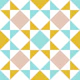 Modern Geometric Tiles - Yellow and Blue