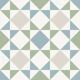 Modern Geometric Tiles - Sage Green and Blue