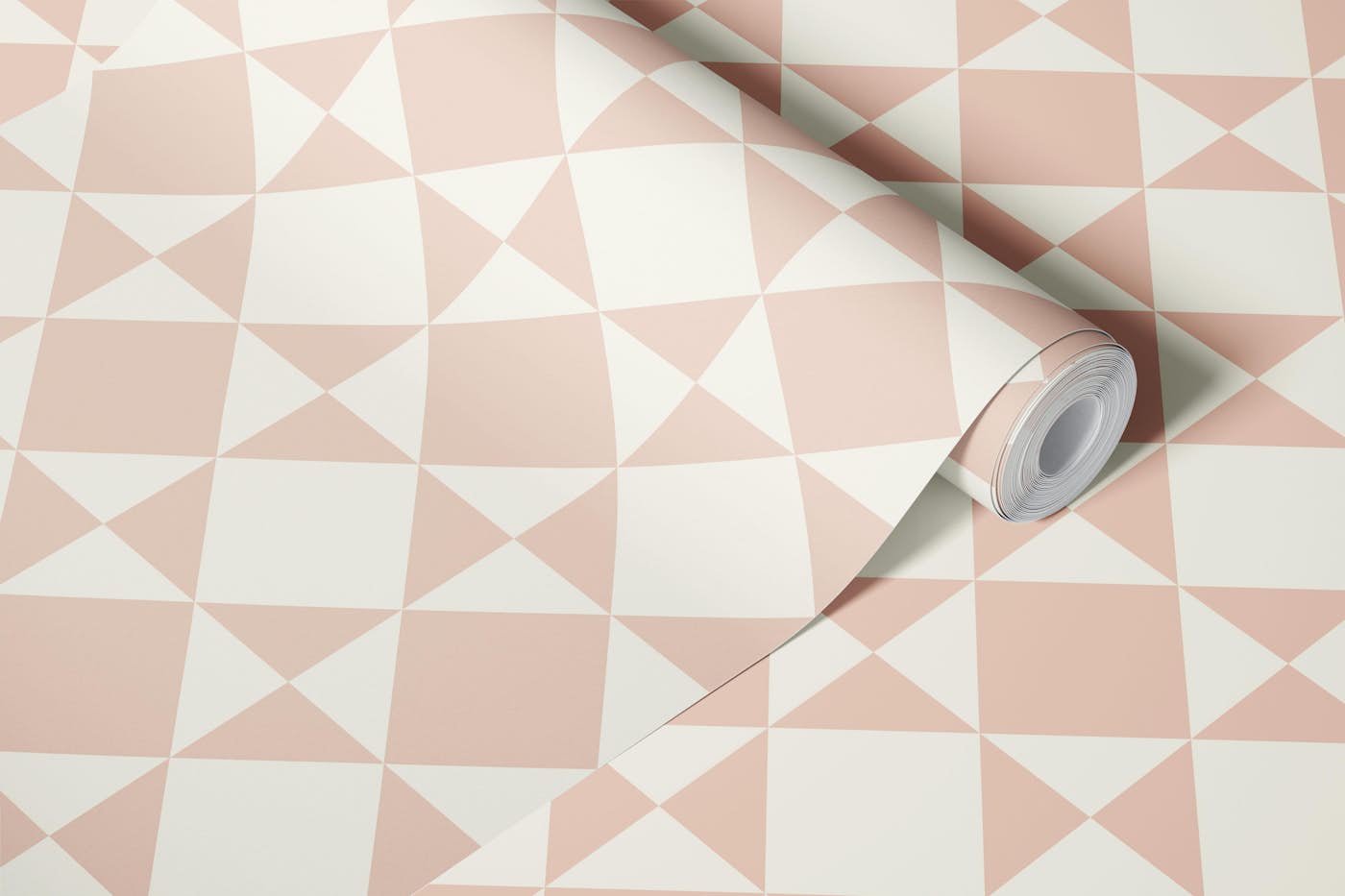 Modern Geometric Tiles - Cream wallpaper roll