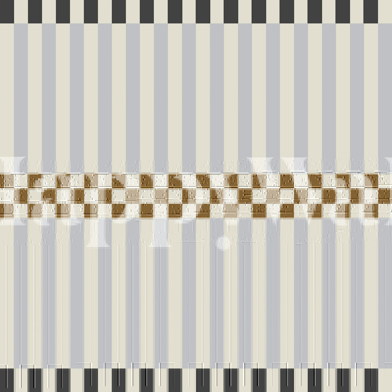 Scandinavian Stripe Checker Style tapet i rum