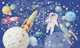 Dreamy Space Adventure Cobalt Blue