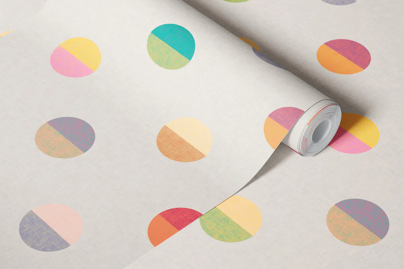 Pastel Sunrise Circles wallpaper roll