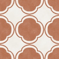 Mediterranean Quatrefoil Decor - Terracotta wallpaper