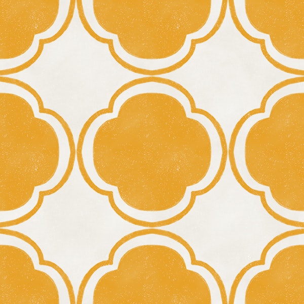 Mediterranean Quatrefoil Decor - Yellow