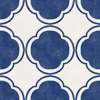 Mediterranean Quatrefoil Decor - Blue wallpaper