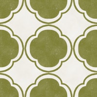 Mediterranean Quatrefoil Decor - Green wallpaper