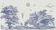 Vintage Scene in Blue and White
