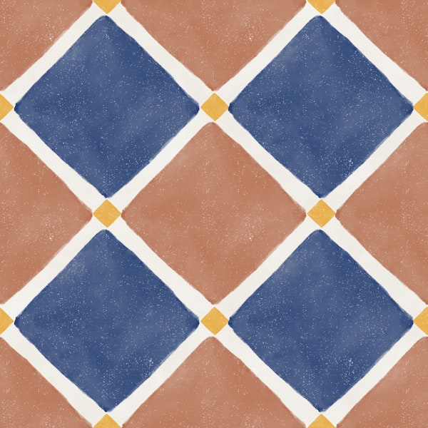 Mediterranean Rustic Checkerboard T-B