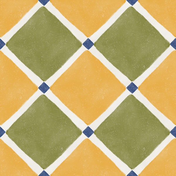 Mediterranean Rustic Checkerboard Y-O