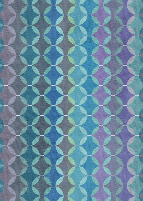 Blue Violet Mid Century Circles Small