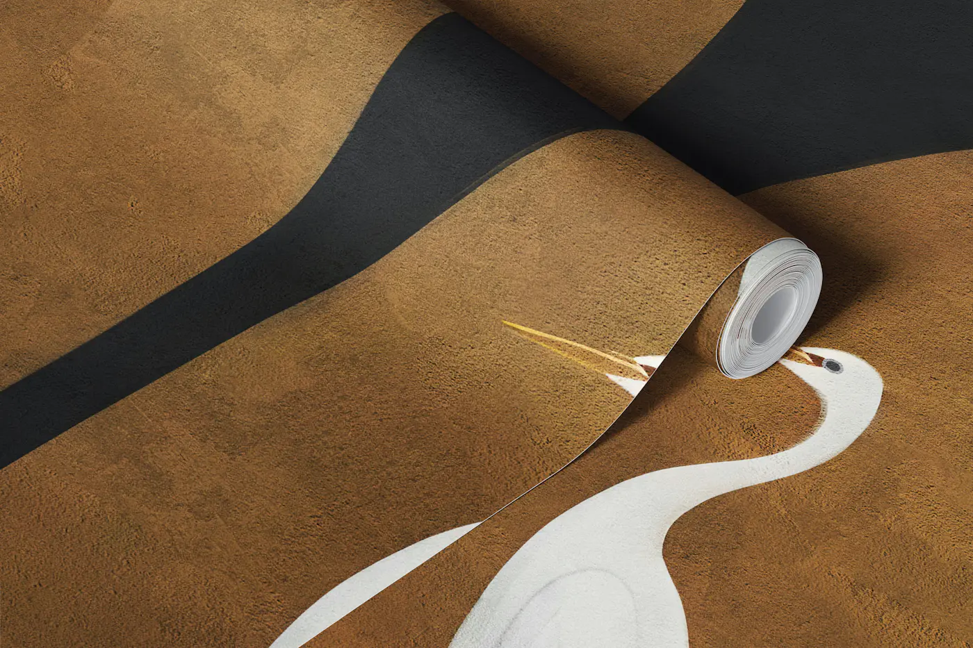 Golden Archway Crane Mural wallpaper roll