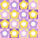 Bight Daisies - Lilac Purple Yellow