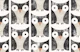Mid Century Owls - Black & Beige