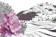 Mediterranean Village Line Art