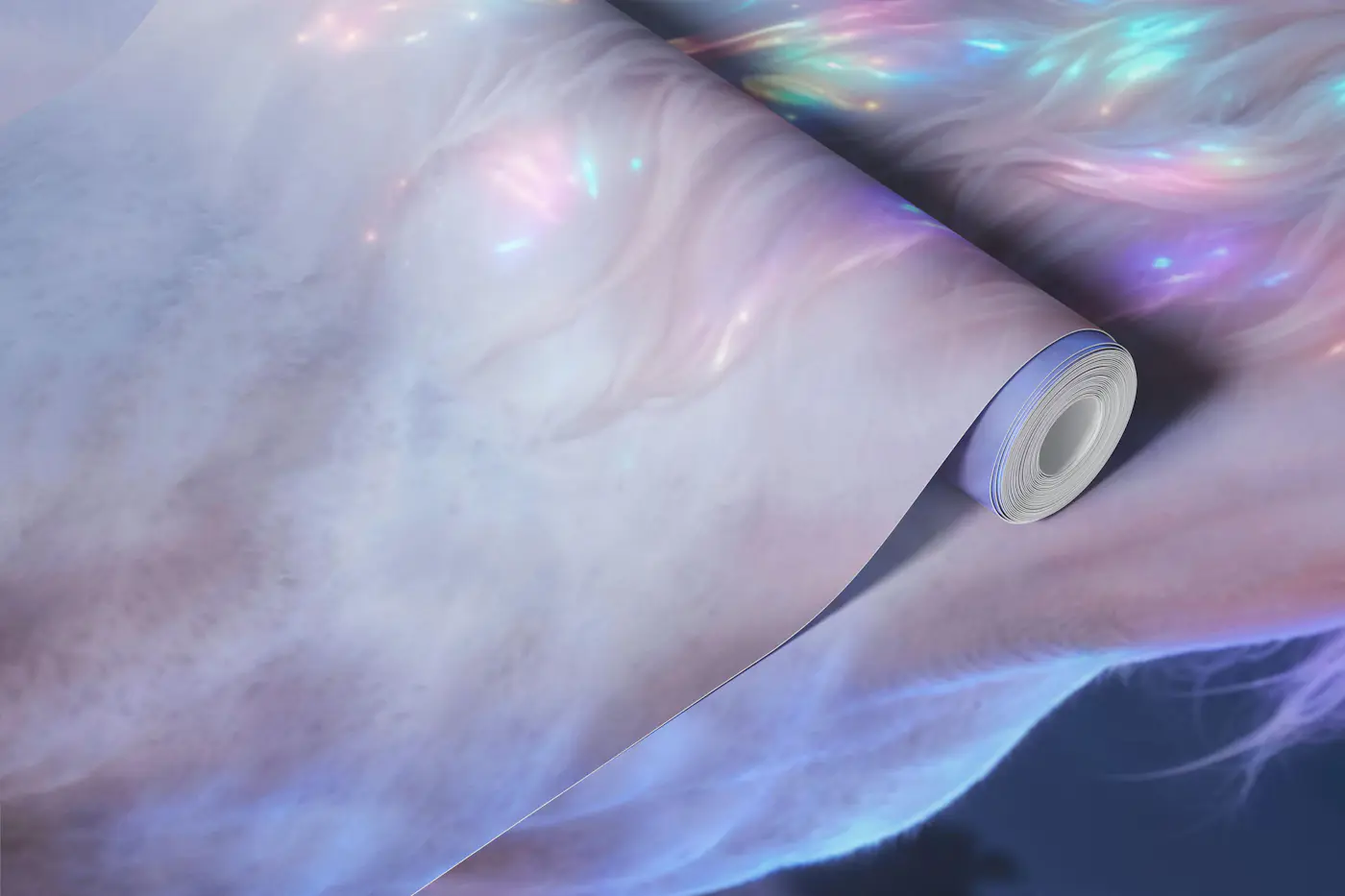 Neon Unicorn in Starry Meadow wallpaper roll