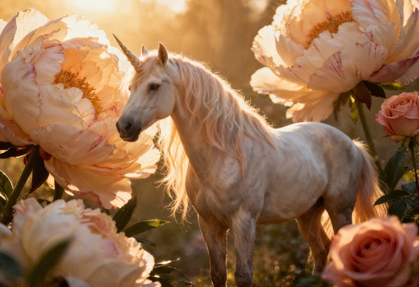 Enchanted Unicorn Floral Dream